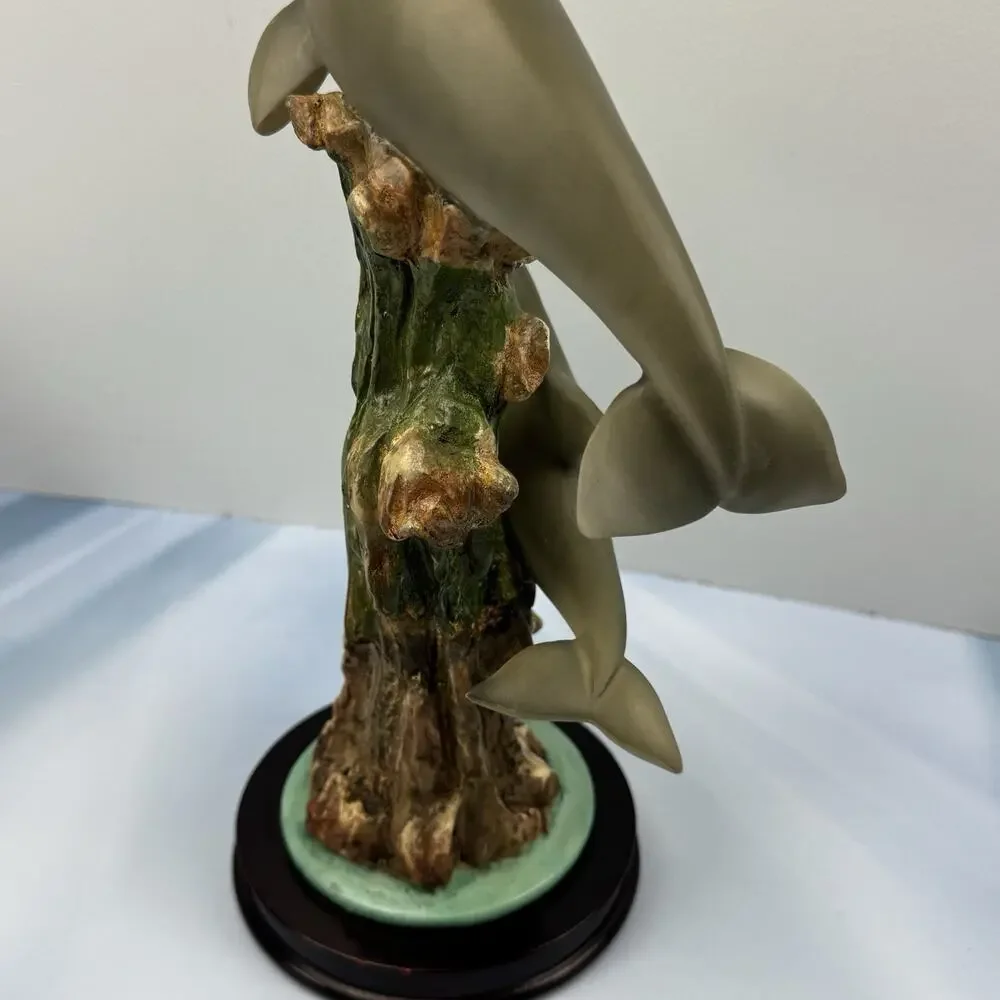 Wildlife Dolphins‎ Statue Crosa Collection Seaworld Edition Nautical Decor EUC